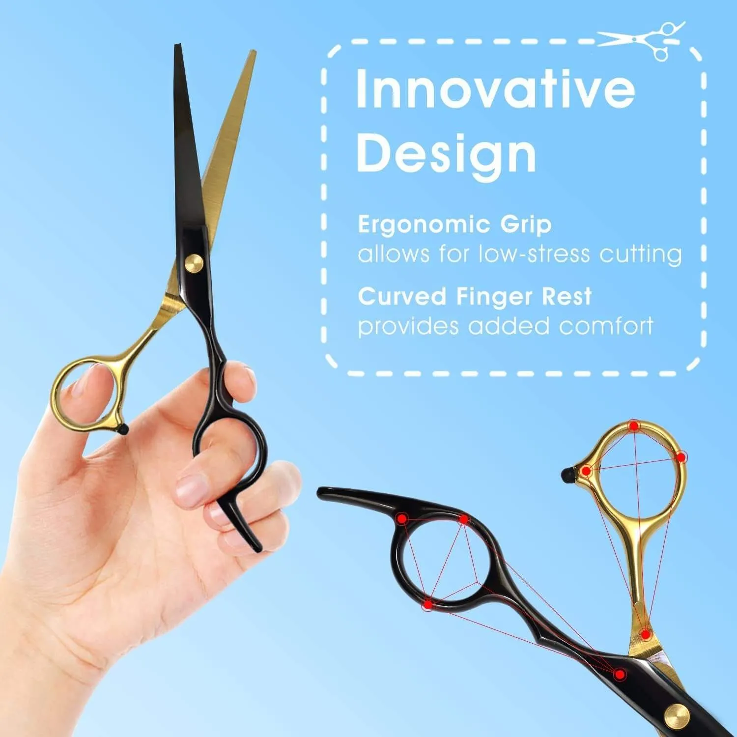 10-in-1 Professional Hair Cutting Scissors Set