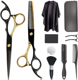 10-in-1 Professional Hair Cutting Scissors Set