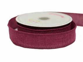 10 Yards 7/8" Fushia Burlap Ribbon Wedding Party Dress Favor Gift Craft