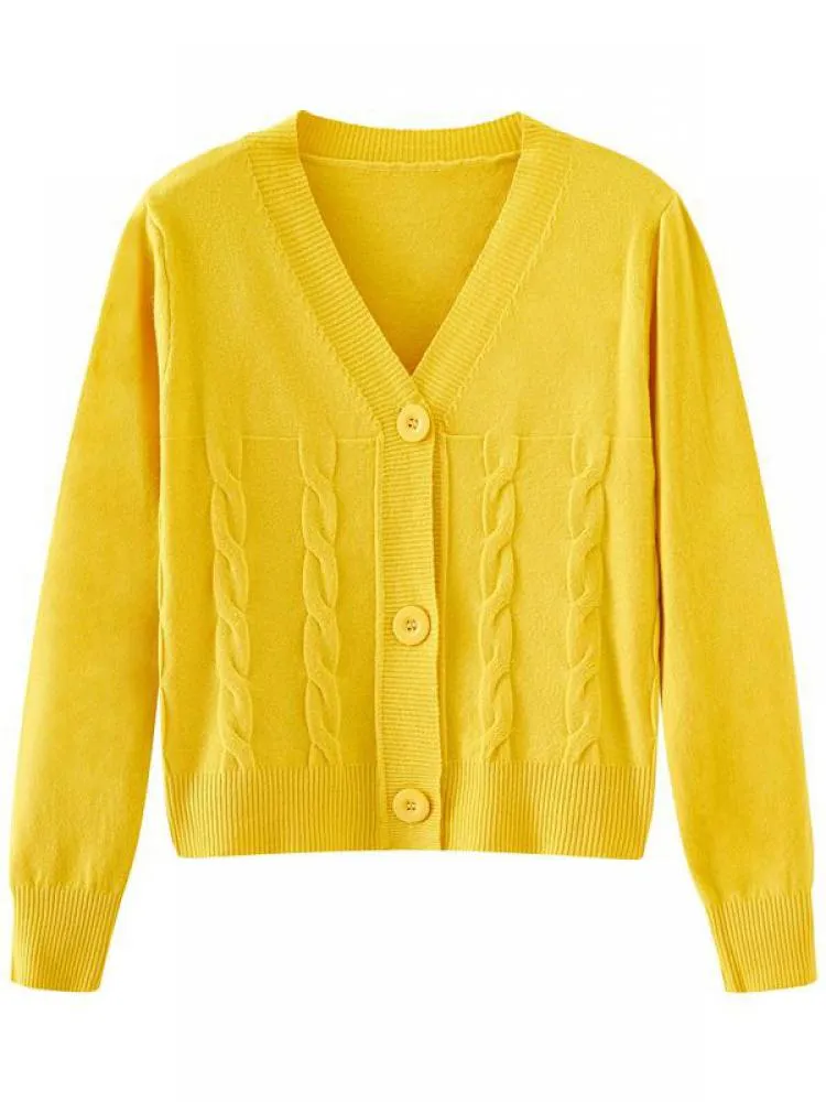 2022 Simple Sweater Cardigan Autumn Spring Button Front Cardigans