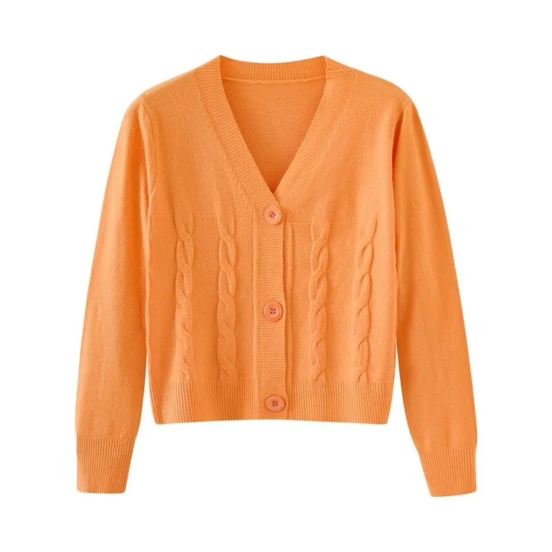 2022 Simple Sweater Cardigan Autumn Spring Button Front Cardigans