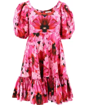 Alexander McQueen Floral Print Babydoll Dress