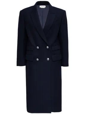 Alexander McQueen Padded Shoulder Knitted Coat