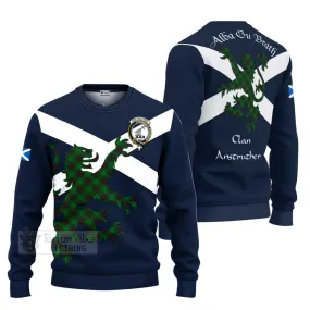 Anstruther Tartan Lion Rampant Ugly Sweater Proudly Display Your Heritage with Alba Gu Brath and Clan Name