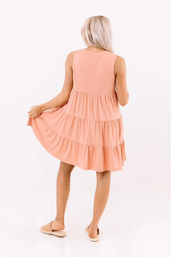 Apple Spiced Wishes Babydoll Dress In Peach