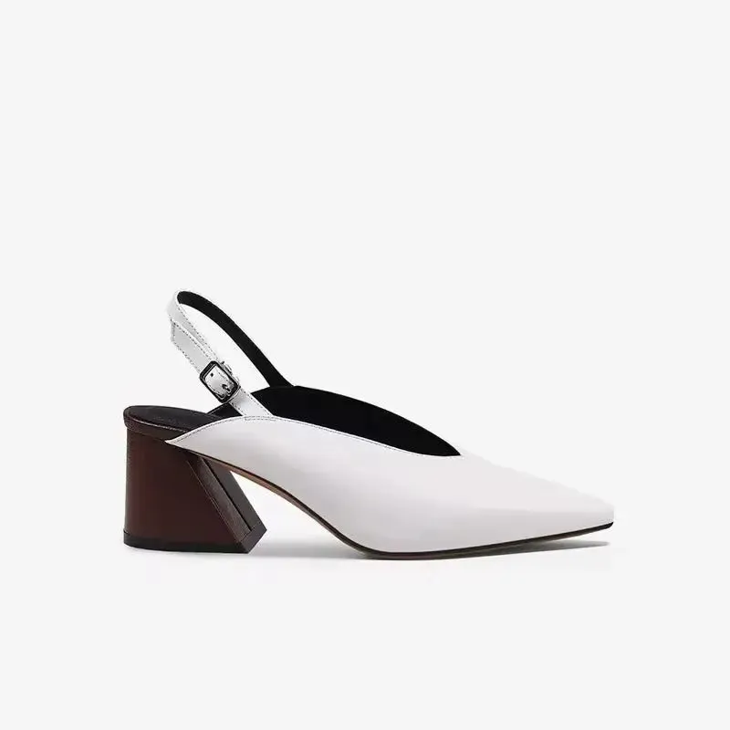 Arbela White Slingback Pumps