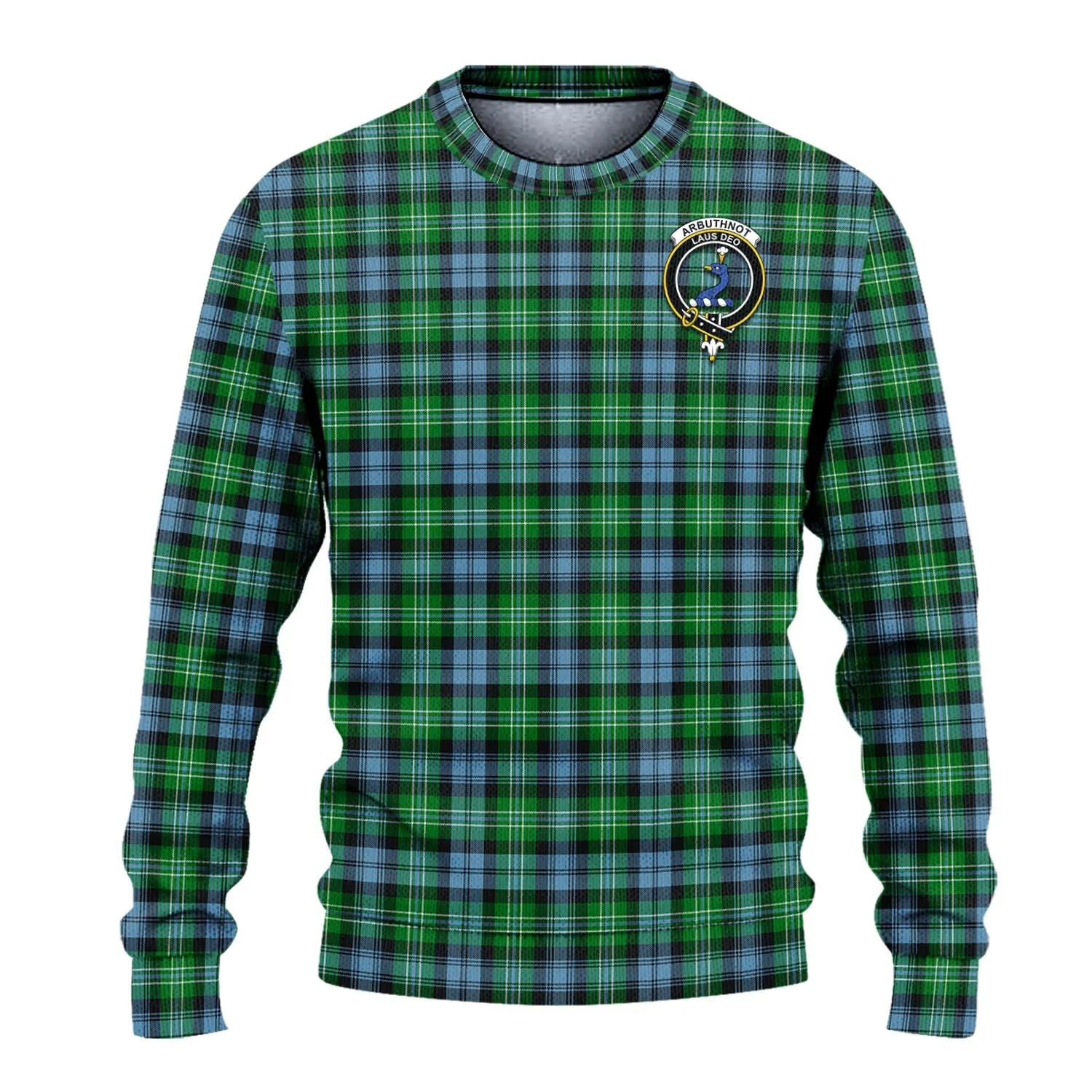 Arbuthnot Ancient Tartan Ugly Sweater with Family Crest