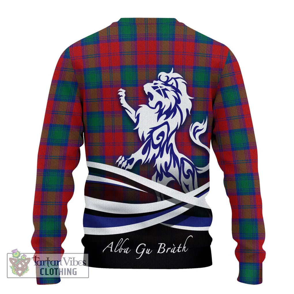 Auchinleck (Affleck) Tartan Ugly Sweater with Alba Gu Brath Regal Lion Emblem