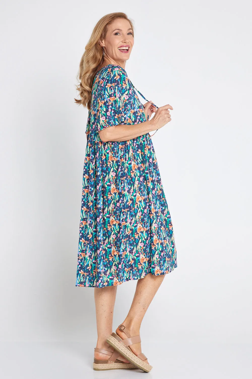 Avery Cotton Dress - Snapdragon Floral