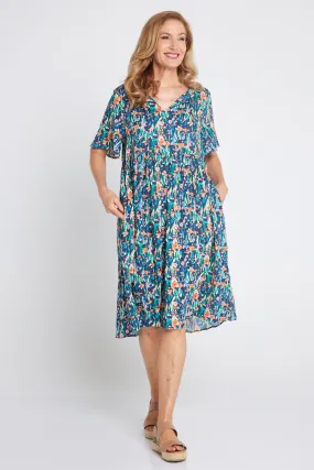 Avery Cotton Dress - Snapdragon Floral