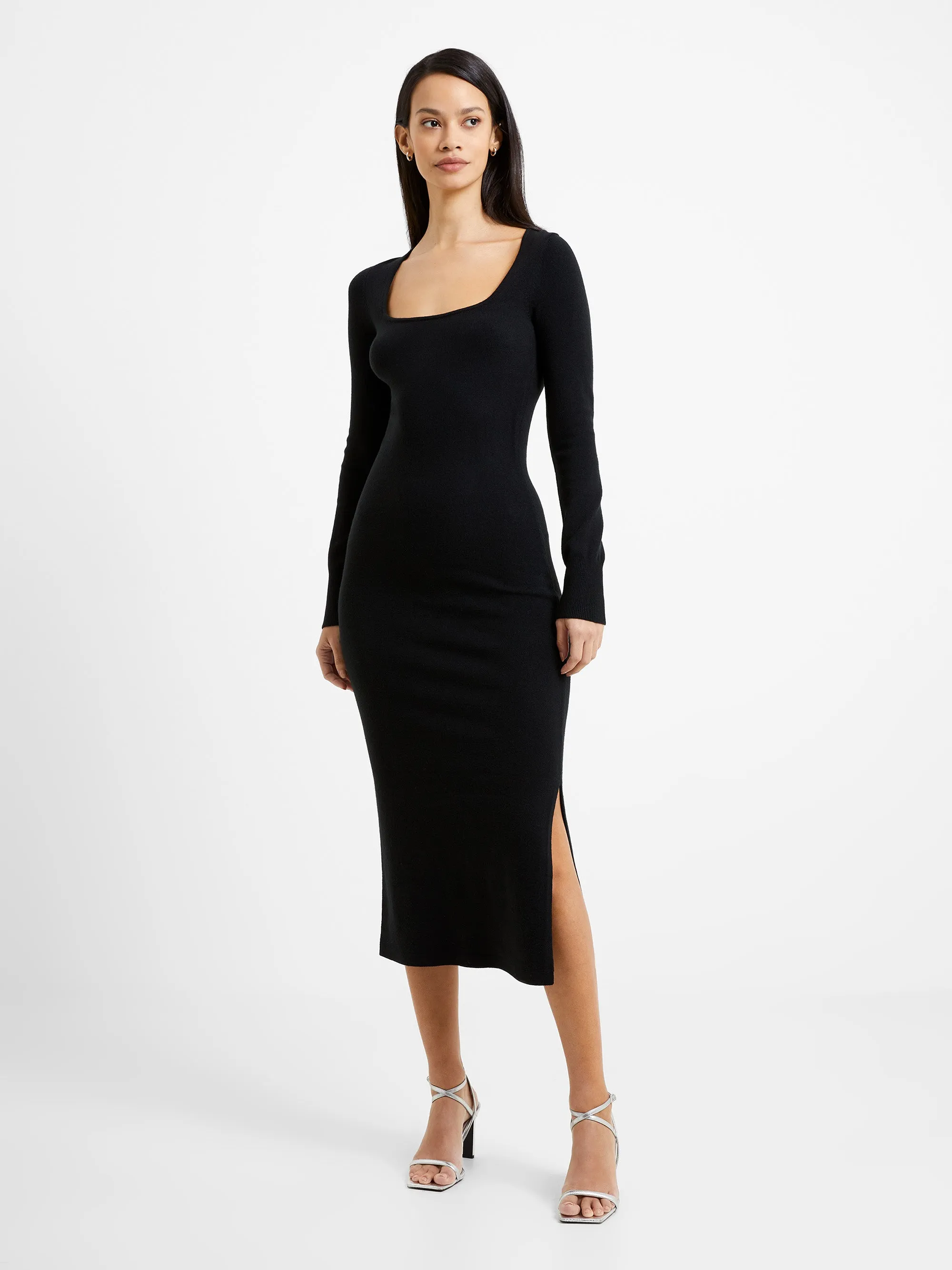 Babysoft Square Neck Midi Dress