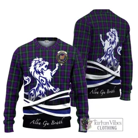 Baillie Highland Society Tartan Ugly Sweater with Alba Gu Brath Regal Lion Emblem