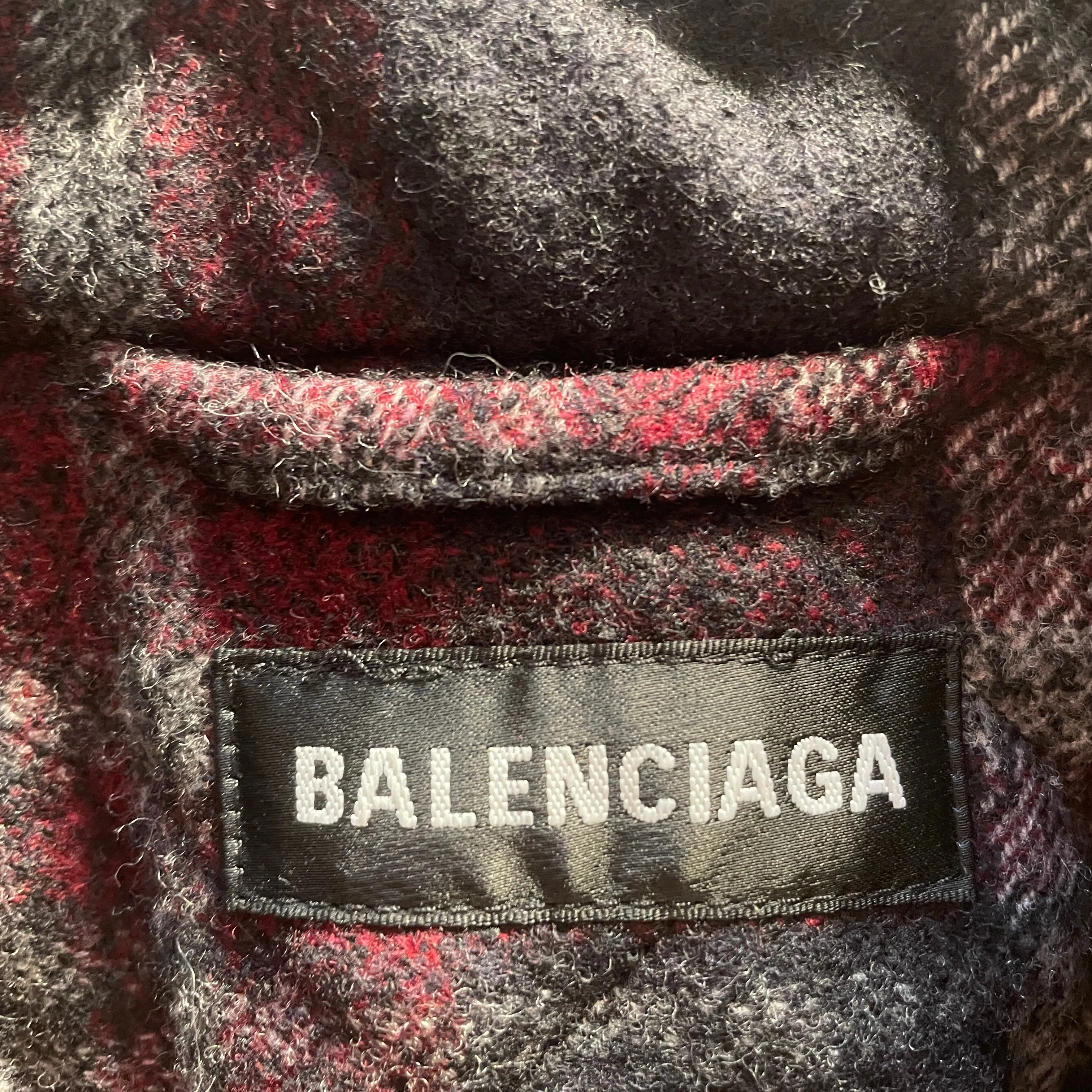 BALENCIAGA/Coat/49/Wool/MLT/Plaid/Balenciaga flannel padded jkt