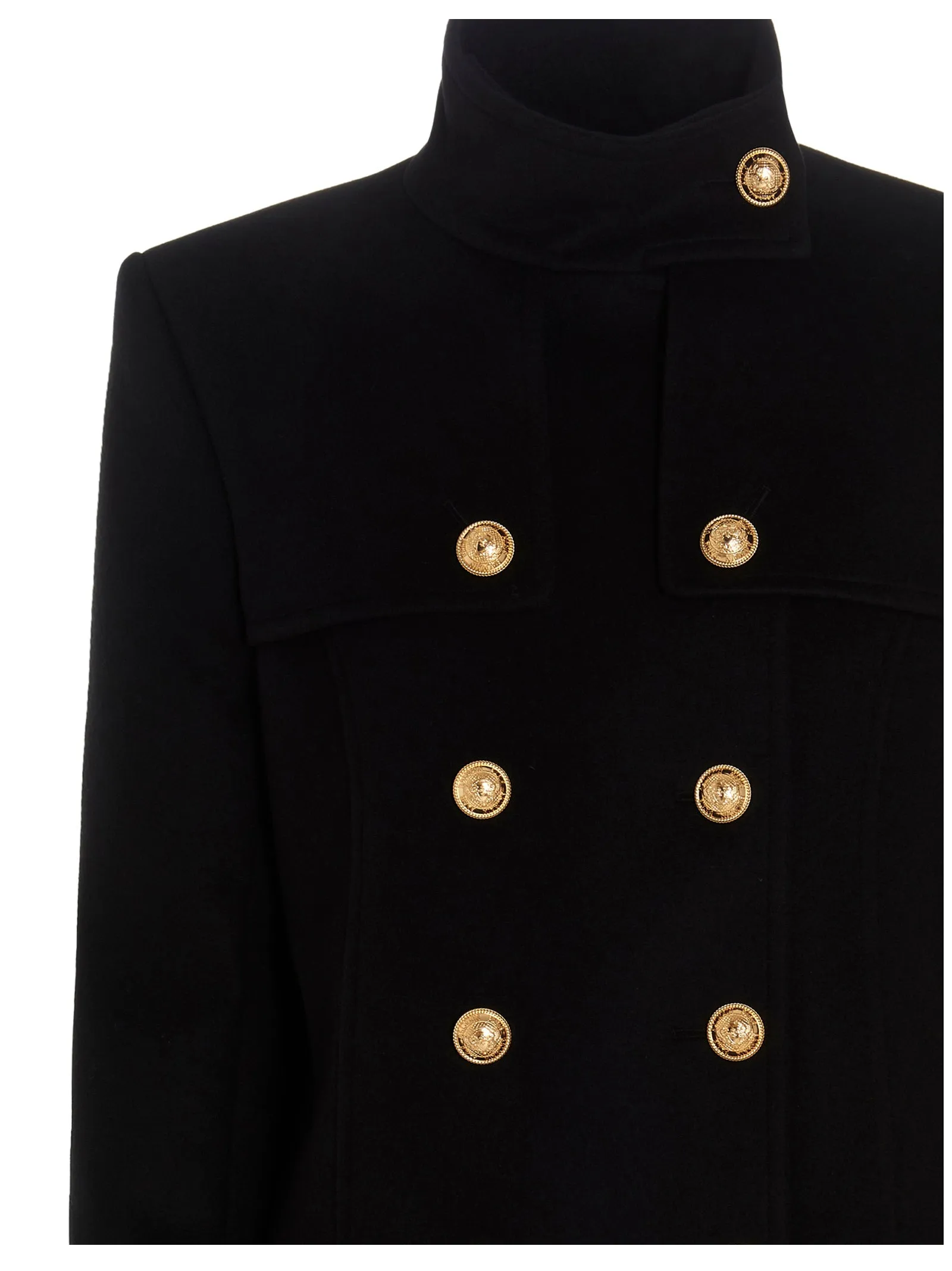 Balmain Double-Breasted Longline Coat