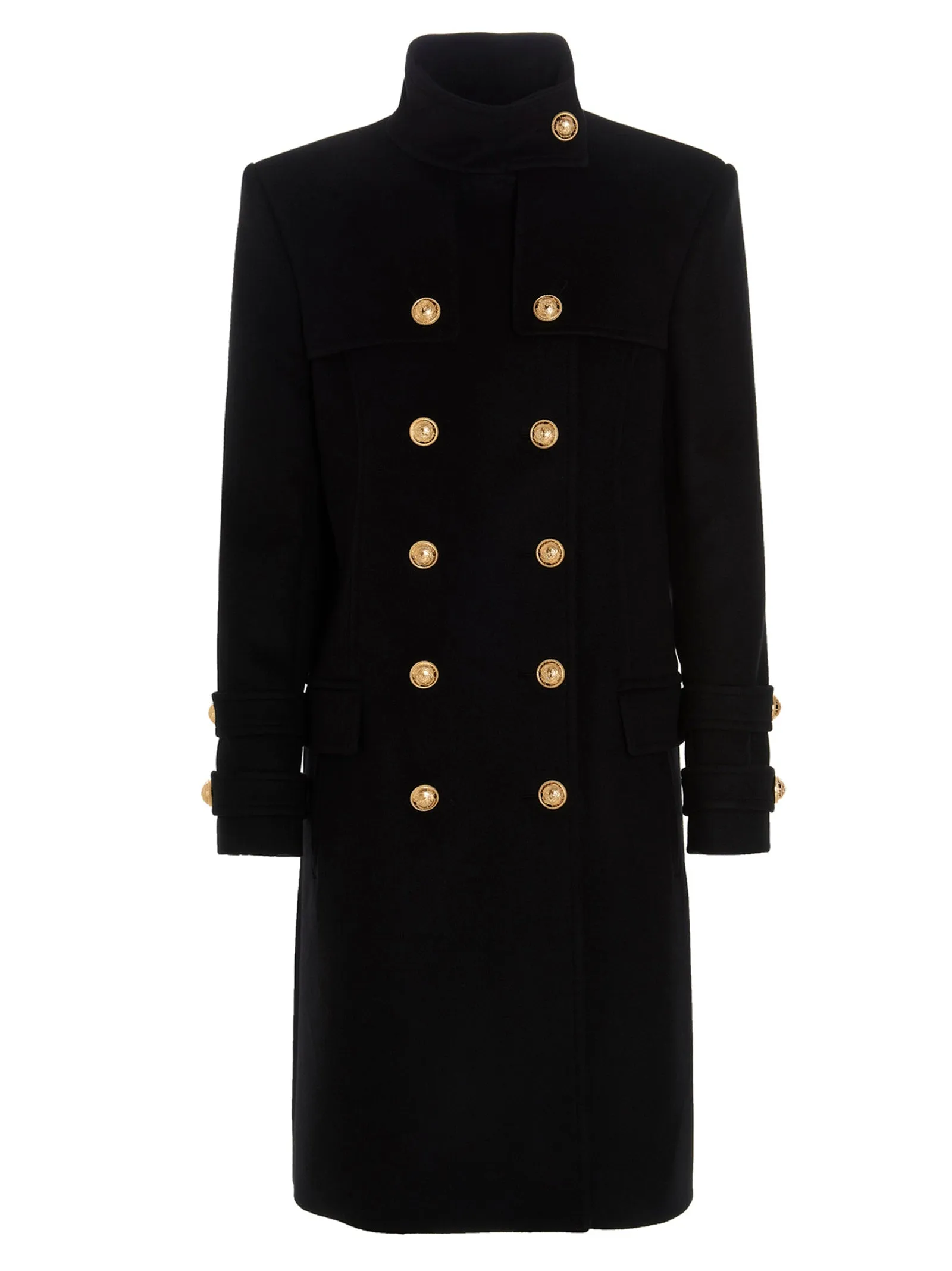 Balmain Double-Breasted Longline Coat