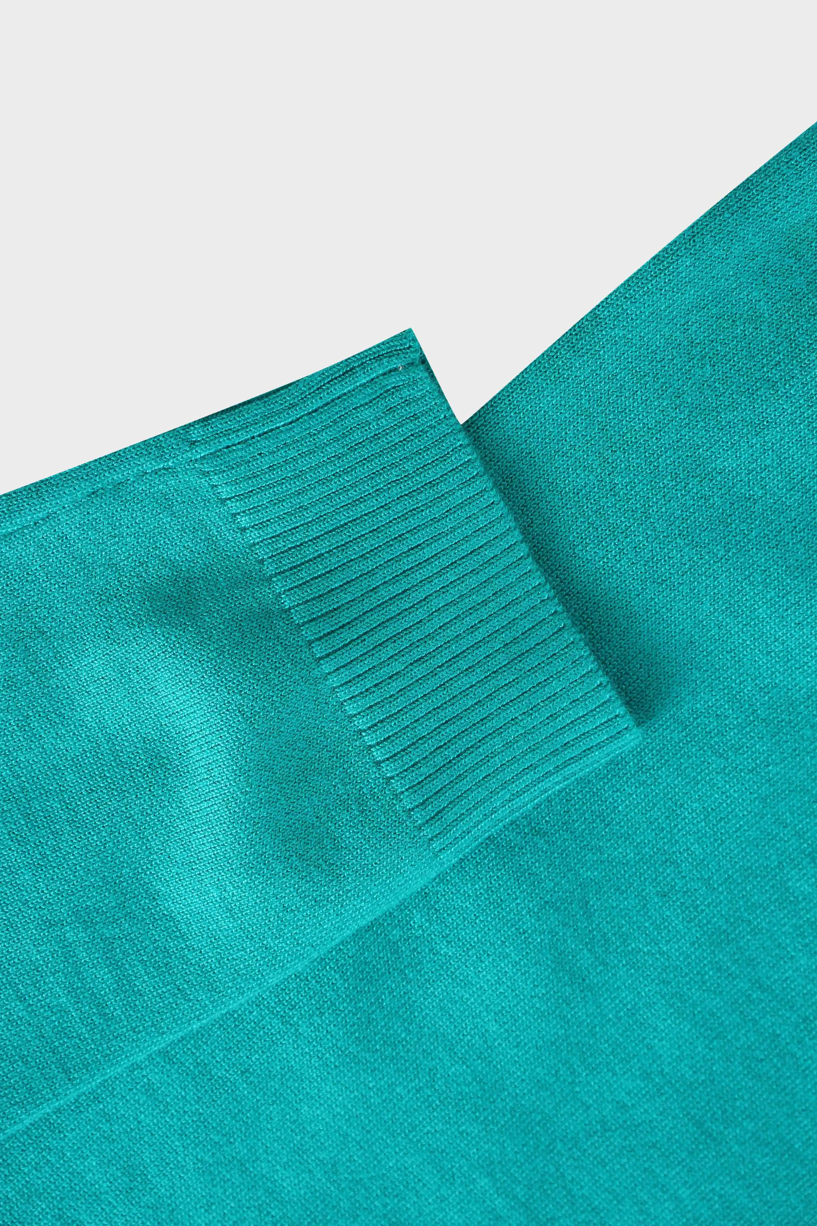 Basic Crew Sweater 3Q-Turquoise