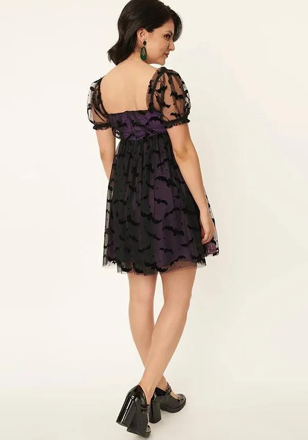 Bat Mesh [Purple] | BABYDOLL DRESS*