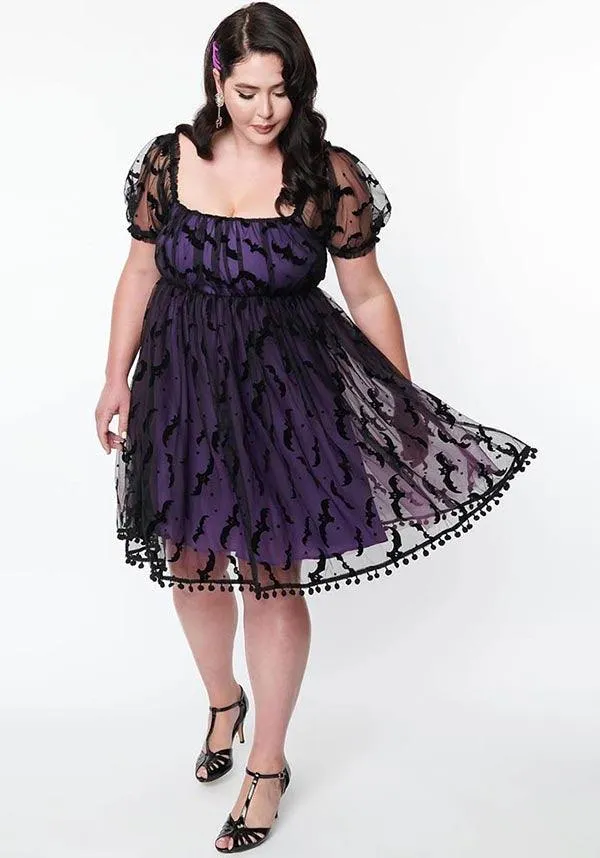 Bat Mesh [Purple] | BABYDOLL DRESS*