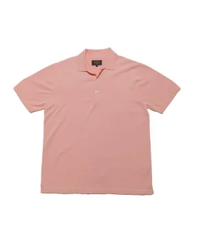 Beams Plus Knit Polo Solid 12G Pink