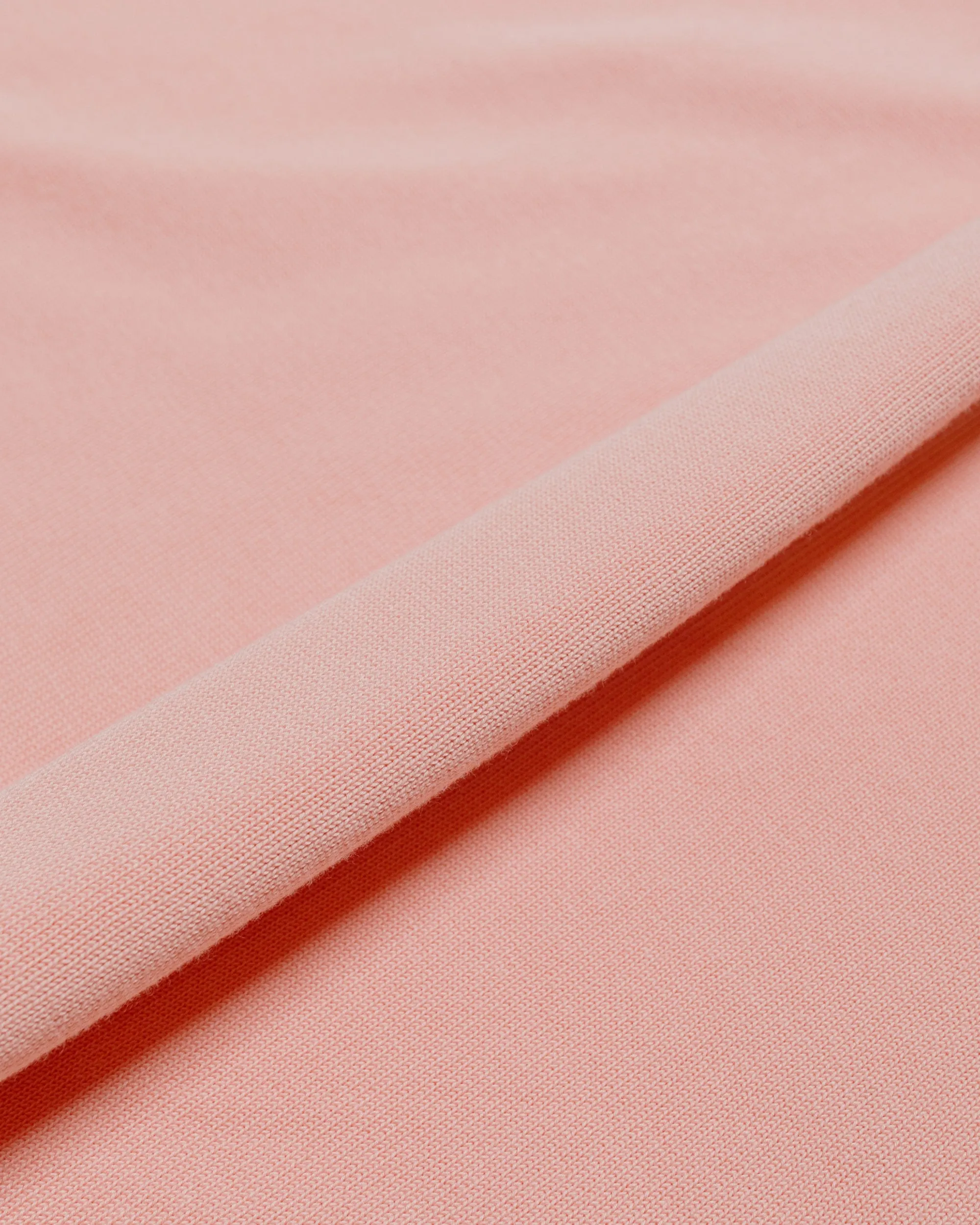 Beams Plus Knit Polo Solid 12G Pink