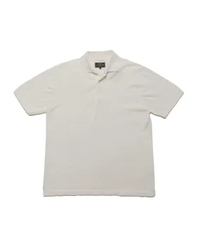 Beams Plus Knit Polo Solid 12G White