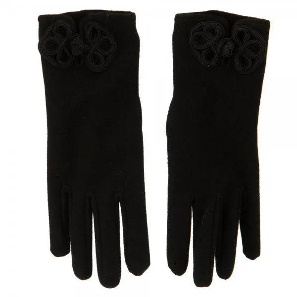 Black Gloves with Frog Fastener