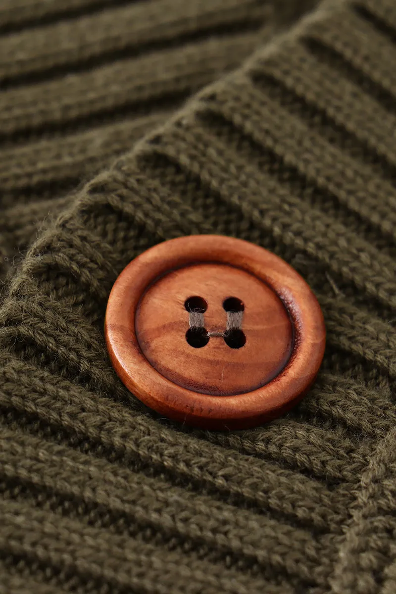 Blackish pocket cardigan sweater