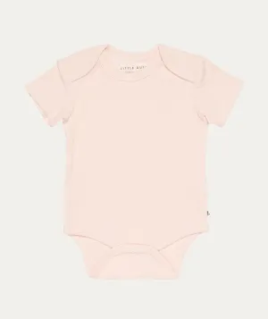 Bodysuit Short Sleeves Rib - Pink