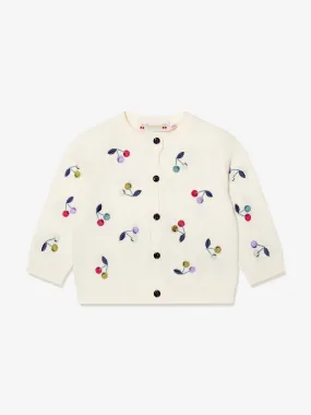 Bonpoint Girls Claudie Cardigan in White