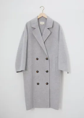 Borneo Wool & Cashmere Coat — Grey Melange