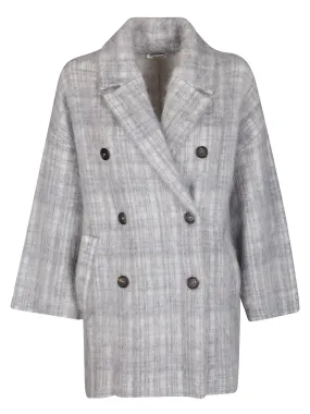 Brunello Cucinelli Checked Double-Breasted Coat