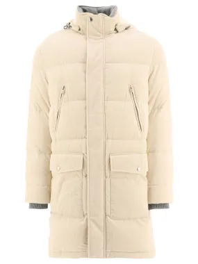 Brunello Cucinelli Zip-Up Hooded Padded Coat