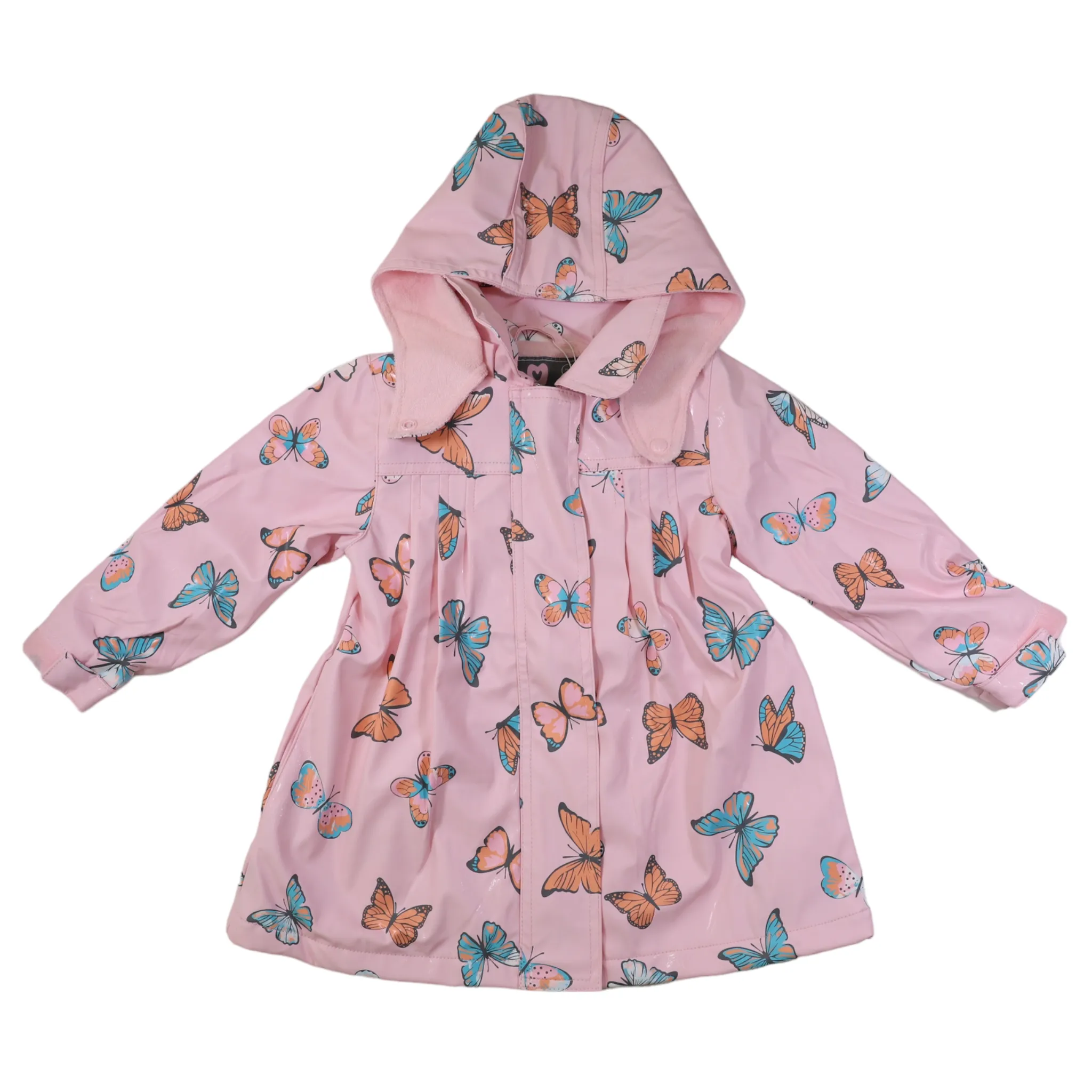 Butterfly colour change raincoat fairytale pink