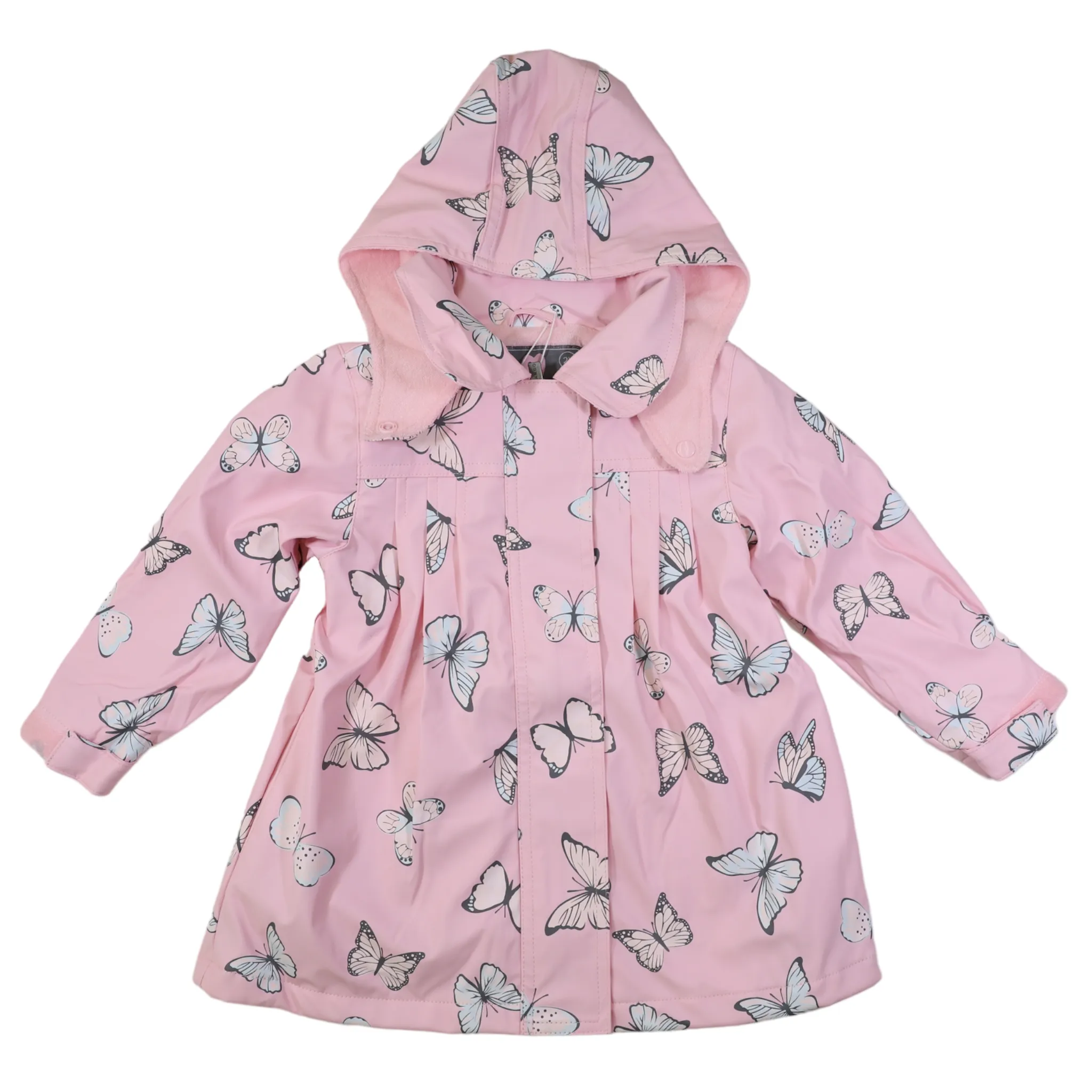 Butterfly colour change raincoat fairytale pink