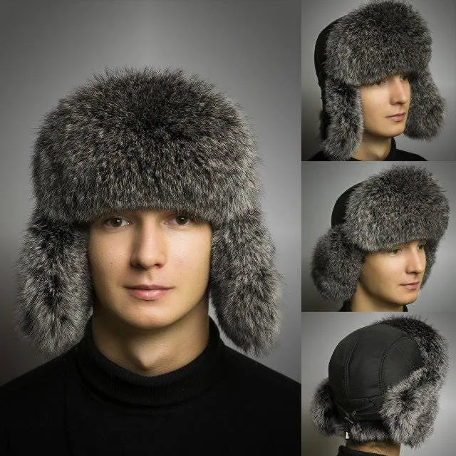 BY ORDER Rabbit Fur Hat, Aviator Hat, Man Fur hat, Fur Ear Flap Hat, Trapper Hat, Ushanka, Russian Hat, Ski Hat, Fur Hat Ear Flaps, Men