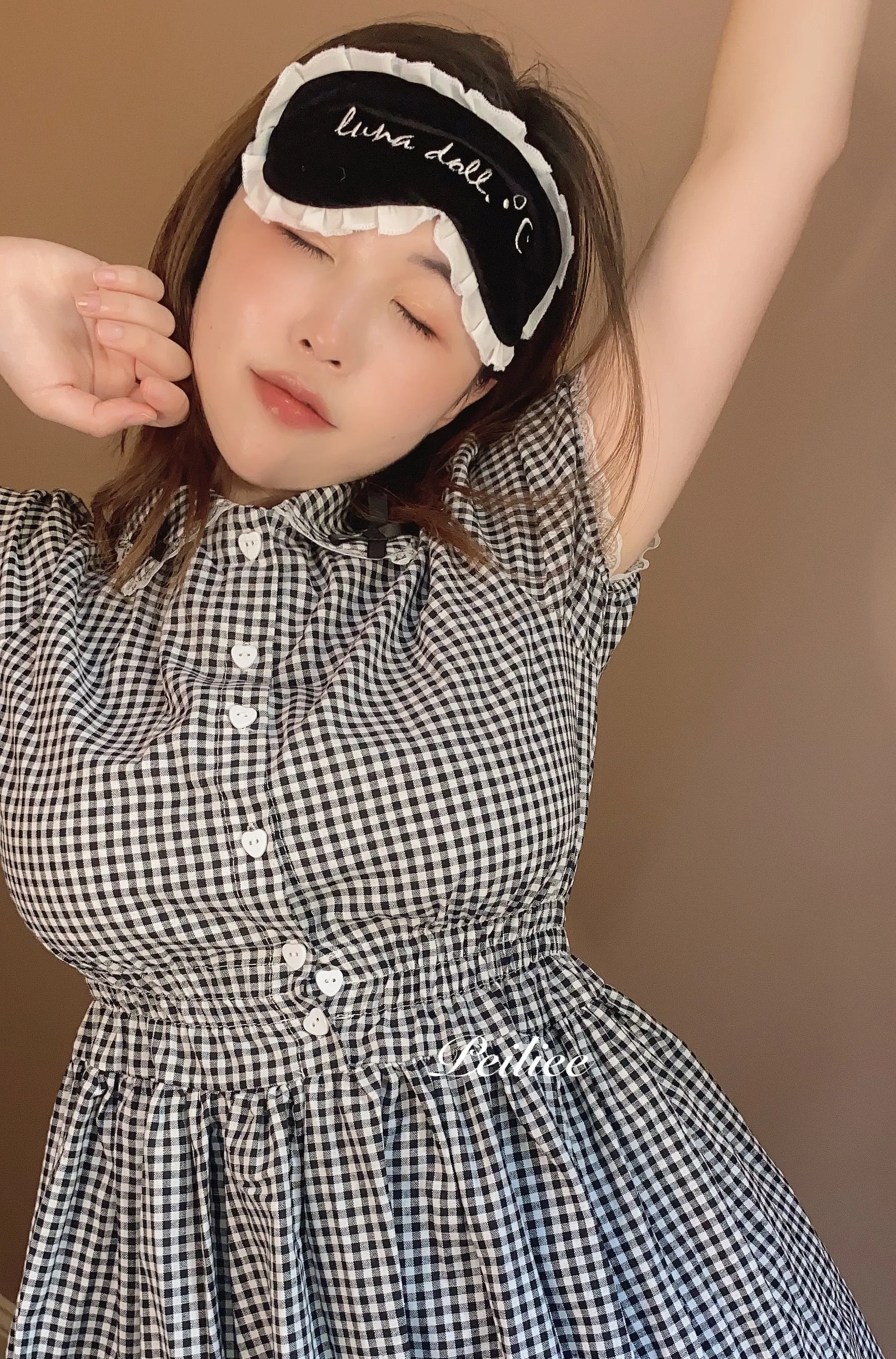 [By Peiliee] Afternoon Tea At Tiffany Gingham Babydoll Mini Dress Lolita 1997 style