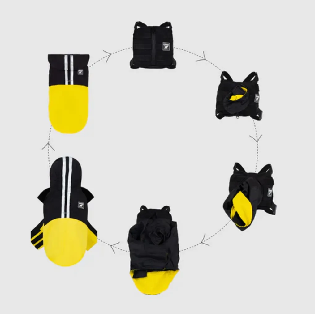 Canada Pooch Pack It Jacket Black & Yellow