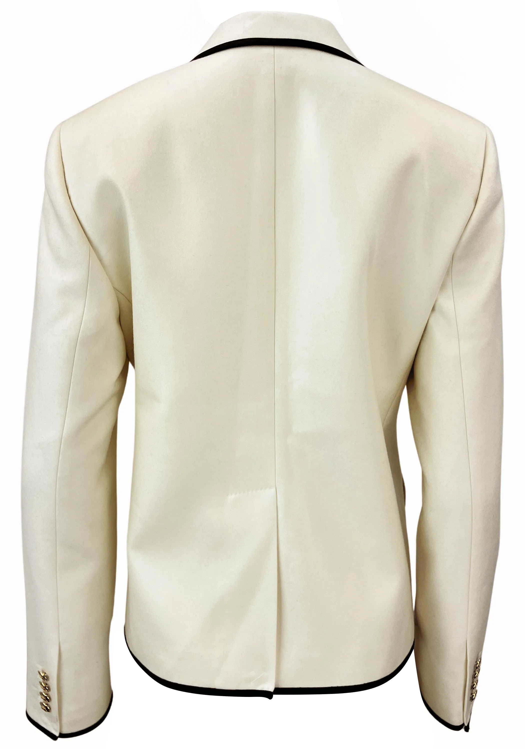 Celine Blazer with Piping in Off-White