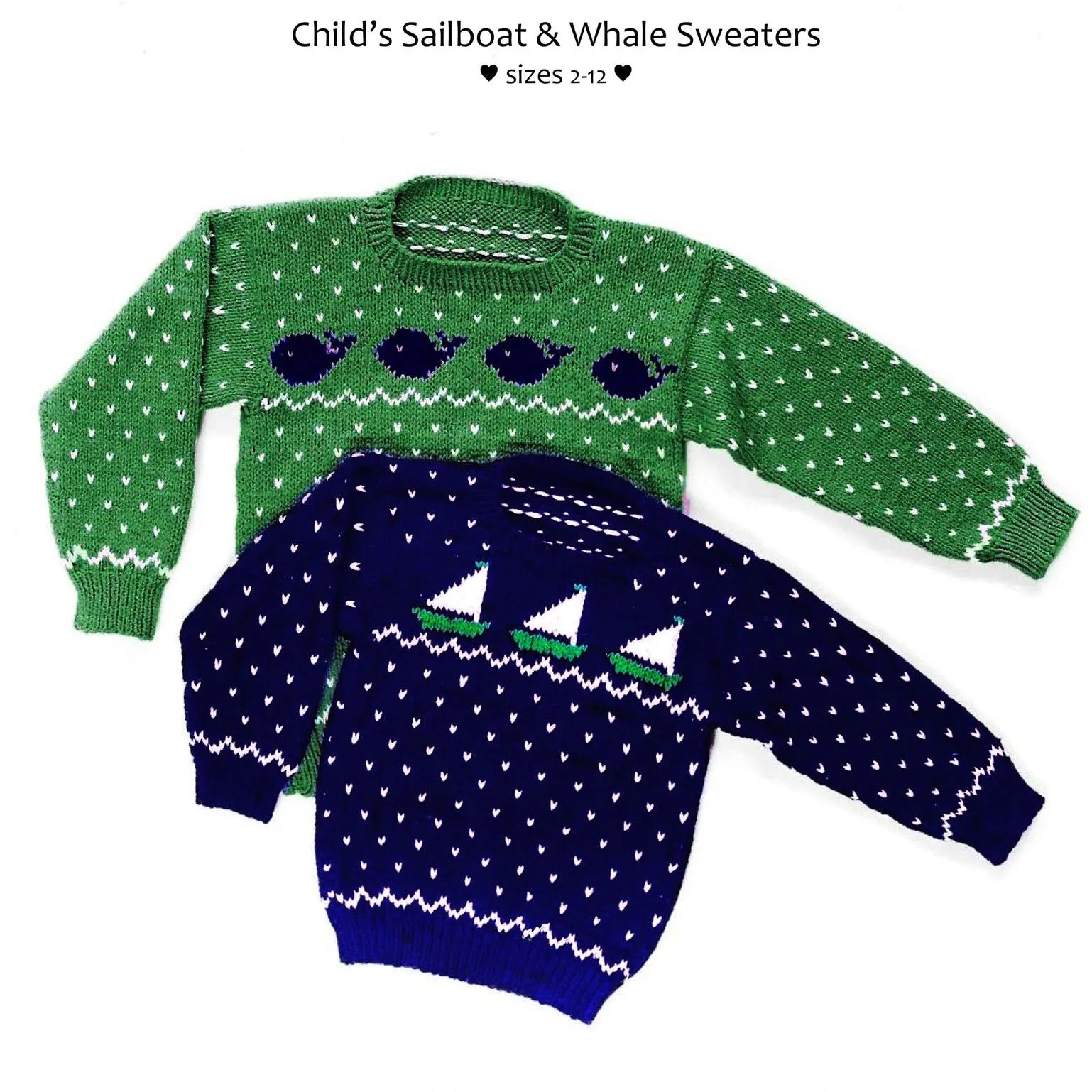 Child's Sailboat & Whale Pullover Sweaters, download