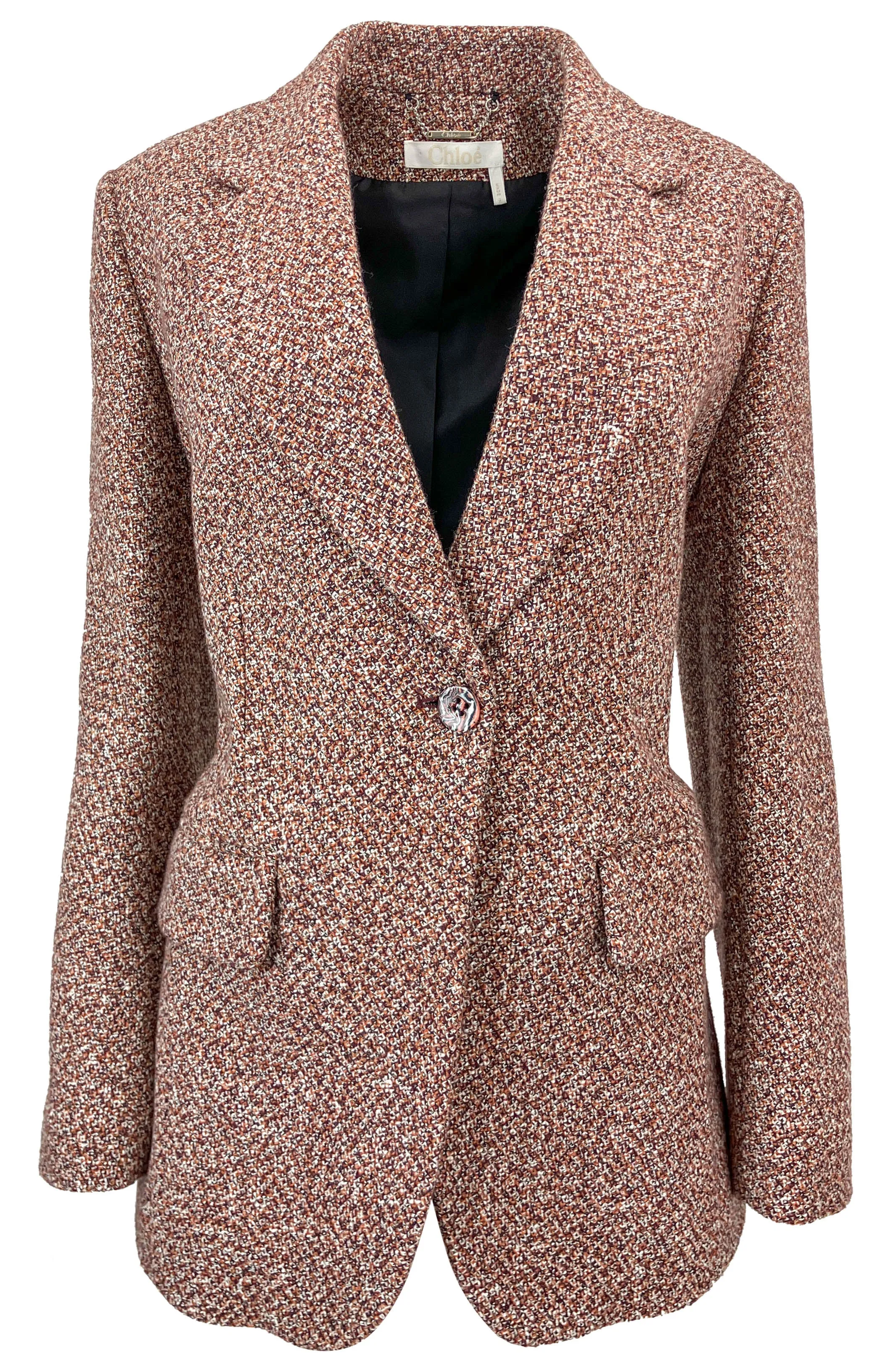 Chloé Single Breasted Blazer in Multicolor