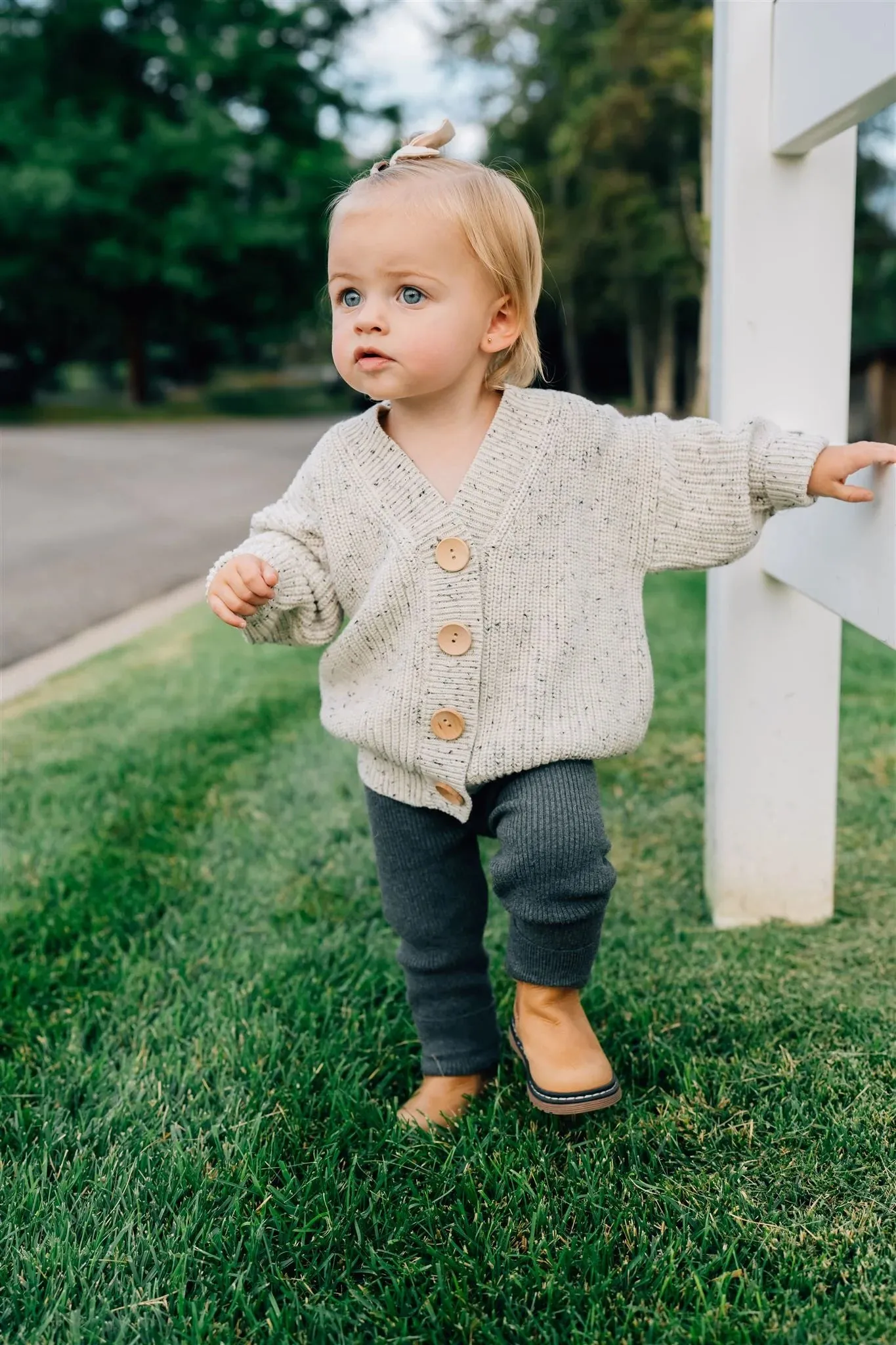 Chunky Knit Cardigan | Heather Grey