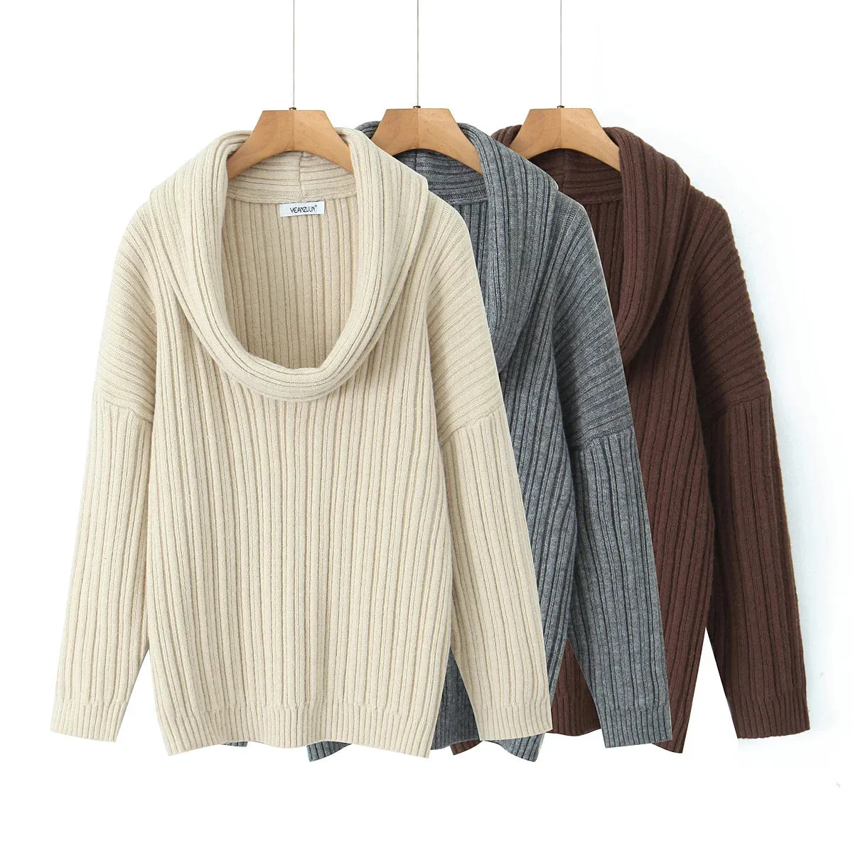 Ciela Off Shoulder Ribbed Sweater