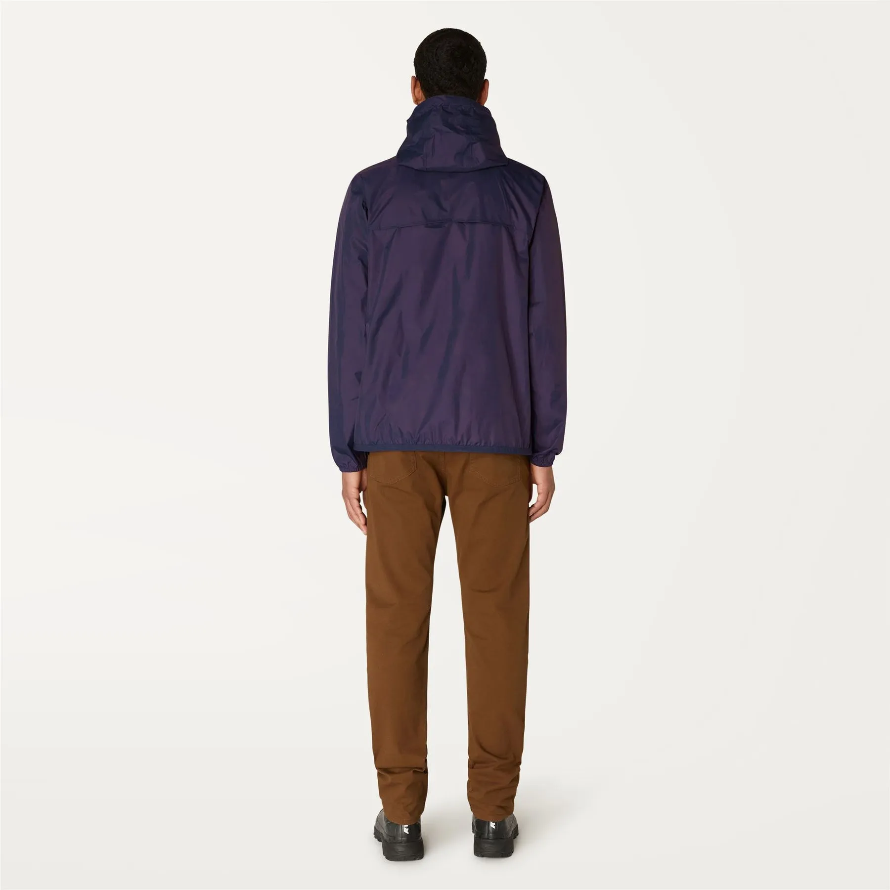 Claude - Unisex Packable Full Zip Waterproof  Rain Jacket in Violet