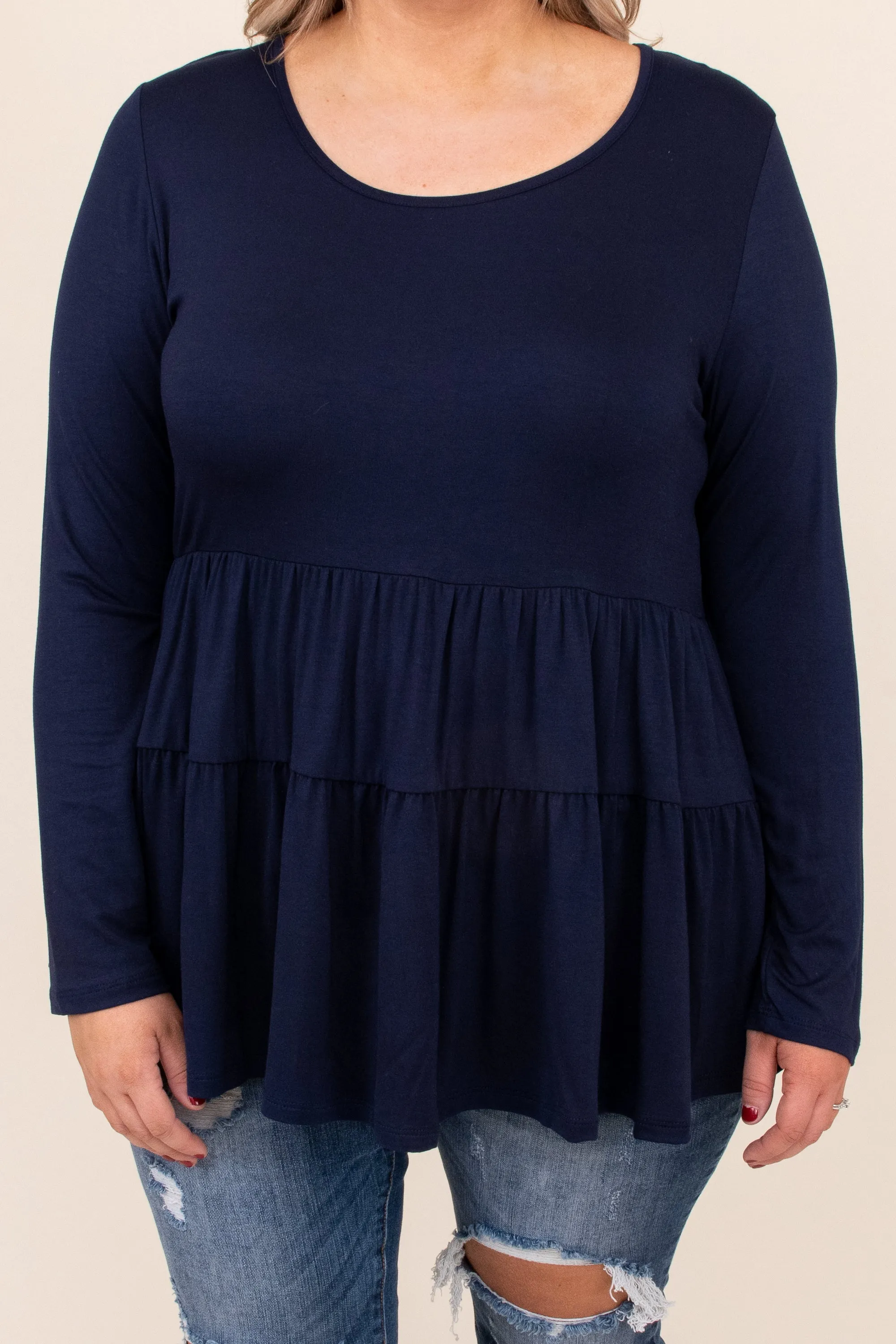 Closer To Me Top, Navy