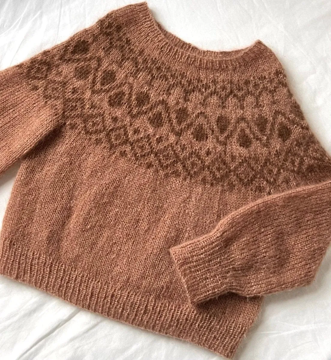 Cor sweater by Refined Knitwear, knitting pattern (UK, DE, NO)