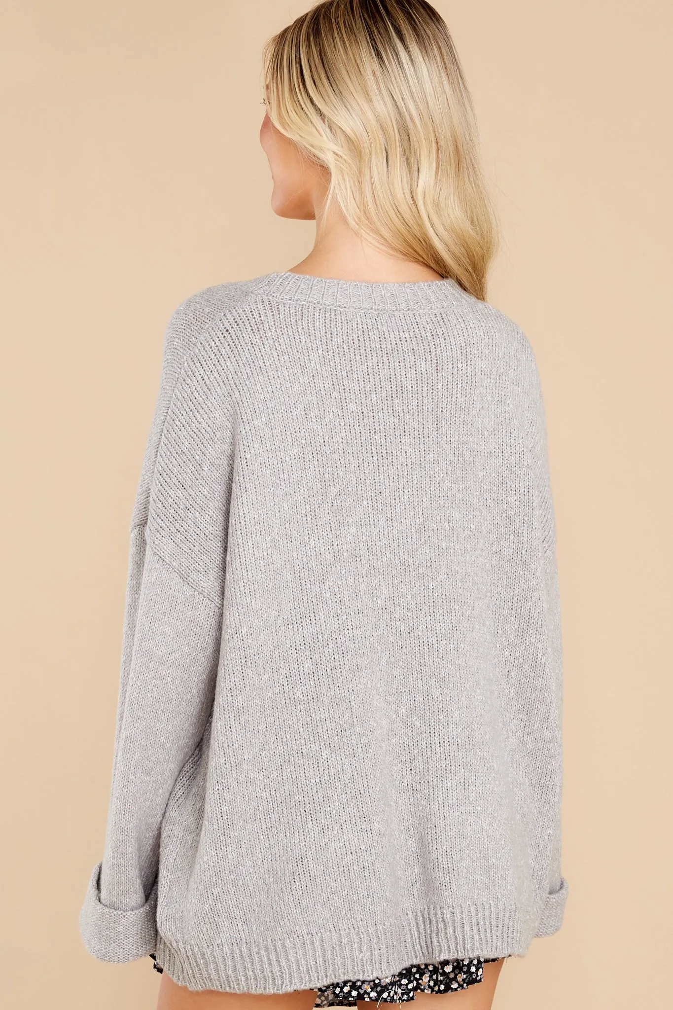 Count Me In Heather Grey Sweater