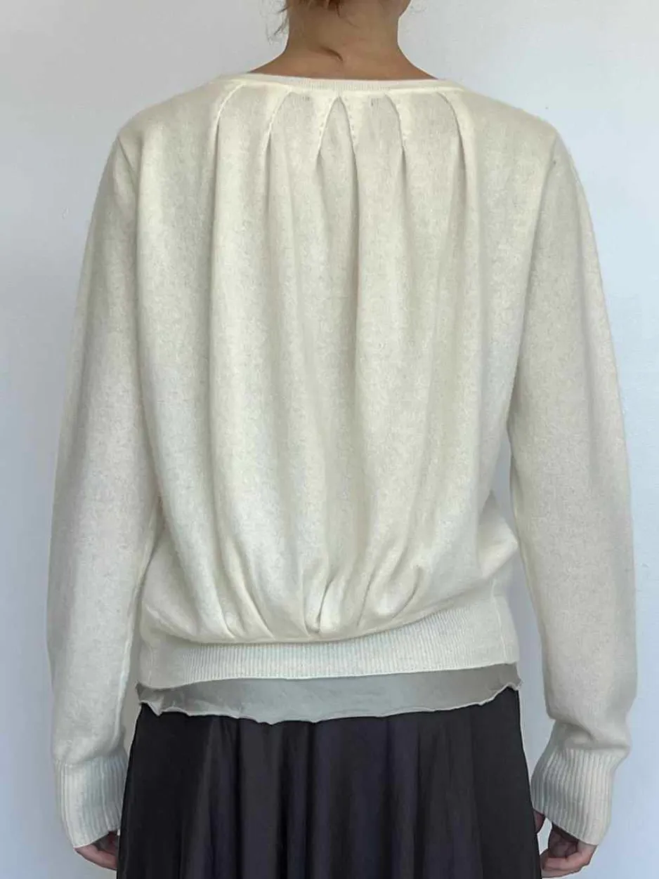 Creme Tuck Back Cardigan