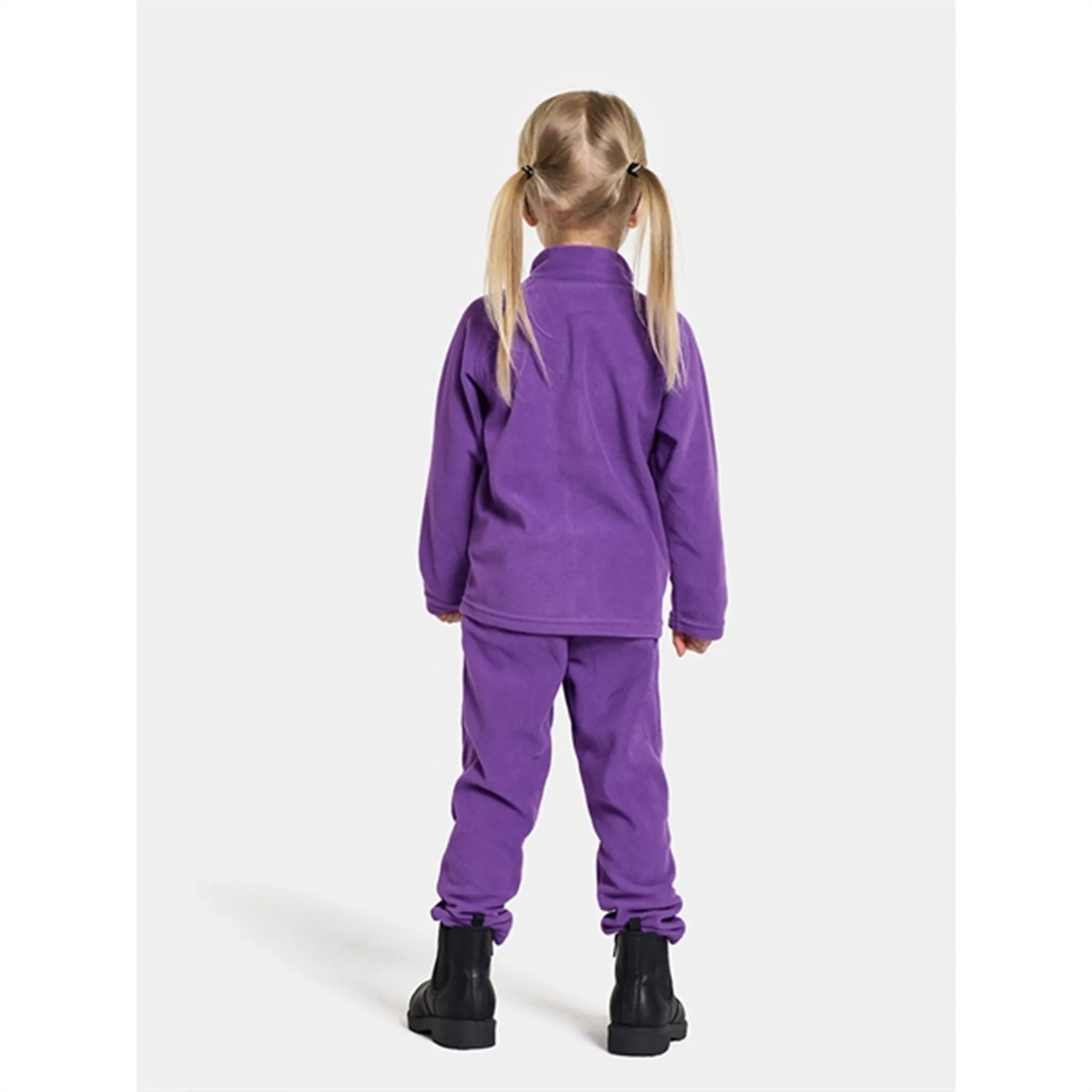 Didriksons Disco Purple Monte Kids Fleece Cardigan