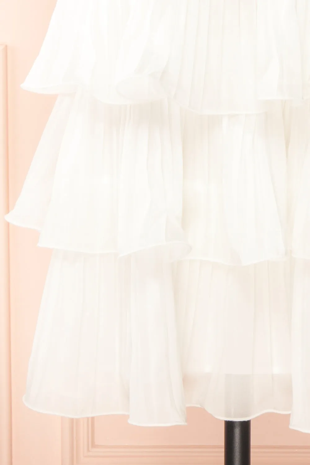 Divineia | White Pleated Babydoll Dress