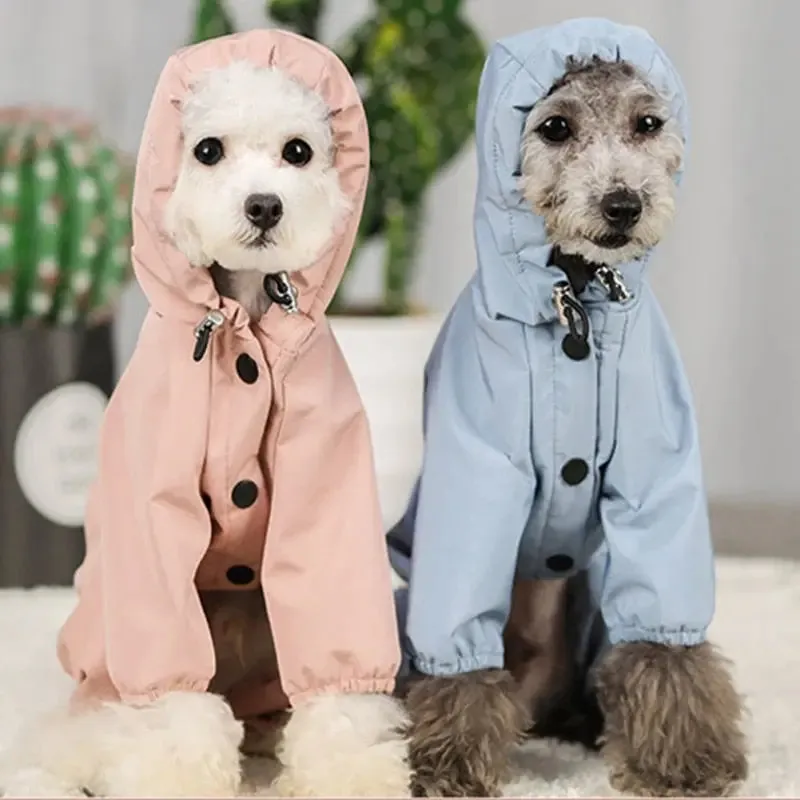 Dog Raincoat w/ Hood - Dog & Cat Apparel